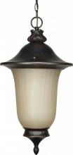 Nuvo 60/2509 - 1-Light Outdoor Hanging Lantern with Photocell in Old Penny Bronze Finish and (1) 23W GU24 Bulb