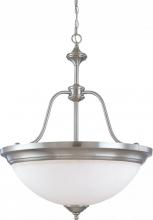 Nuvo 60/2561 - Glenwood ES; 4 Light; Large Pendant with Satin White Glass; Lamps Included