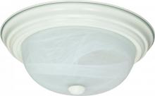 Nuvo 60/2629 - 2-Light Flush Mount Ceiling Light in Textured White Finish with Alabaster Mushroom Glass and (2) 13W