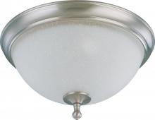 Nuvo 60/2793 - 2-Light Large Flush Mount Ceiling Light in Brushed Nickel Finish with Frosted Linen Glass