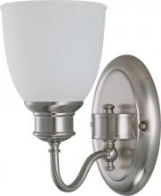 Nuvo 60/2795 - 1-Light Vanity Fixture in Brushed Nickel Finish (Convertible Glass Up or Down) with Frosted Linen