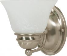 Nuvo 60/3204 - 1-Light Vanity Light Fixture in Brushed Nickel Finish with Alabaster Glass and (1) 13W GU24 Lamp