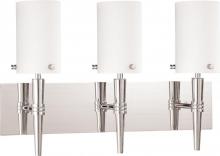 Nuvo 60/3868 - 3-Light Vanity Fixture in Polished Chrome Finish with White Opal Glass and (3) 13W GU24 Lamps