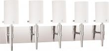 Nuvo 60/3870 - Jet ES - 5 Light Wall Vanity w/ Satin White Glass - (5) 13w GU24 Lamps Included