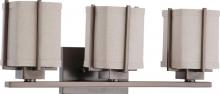 Nuvo 60/4063 - Logan ES - 3 Light Vanity w/ Khaki Fabric Shade - (3) 13w GU24 Lamps Included