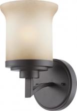 Nuvo 60/4121 - 1-Light Vanity Light Fixture in Dark Chocolate Bronze Finish with Saffron Glass