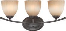 Nuvo 60/4223 - Carousel - 3 Light Vanity Fixture w/ Auburn Beige Glass