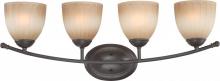 Nuvo 60/4224 - Carousel - 4 Light Vanity Fixture w/ Auburn Beige Glass