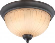 Nuvo 60/4232 - Carousel - 2 Light Flush Dome Fixture w/ Auburn Beige Glass