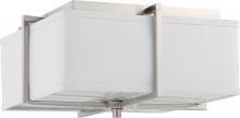 Nuvo 60/4368 - Logas ES - 2 Light Square Flush w/ Slate Gray Fabric Shade - (2) 13w GU24 Lamps Incl.