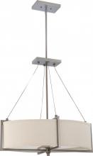 Nuvo 60/4455 - 4-Light Pendant Hanging Light Fixture in Hazel Bronze Finish with Khaki Shade/Cream Diffuser