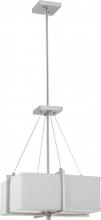 Nuvo 60/4506 - Logan - 2 Light Square Pendant w/ Slate Gray Fabric Shade- (2) 13w GU24 Lamps Incl.