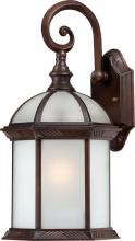 Nuvo 60/4982 - 1-Light 16" Outdoor Wall Sconce in Rustic Bronze Finish with Frosted Beveled Glass and (1) 18W