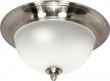 Nuvo 60/501 - 2-Light Small Flush Dome Ceiling Light Fixture in Smoked Nickel Finish with Satin Frosted Glass and