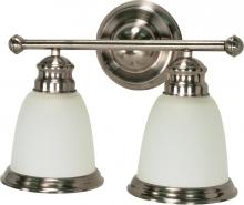 Nuvo 60/507 - 2-Light Vanity Fixture in Smoked Nickel Finish with Satin Frosted Glass and (2) 13W GU24 Bulbs