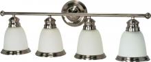 Nuvo 60/509 - 4-Light Vanity Fixture in Smoked Nickel Finish with Satin Frosted Glass and (4) 13W GU24 Bulbs