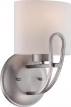 Nuvo 60/5291 - 1-Light Vanity Light Fixture in Brushed Nickel Finish with Etched Opal Glass