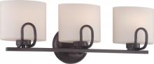 Nuvo 60/5393 - 3-Light Vanity Light Fixture in Georgetown Bronze Finish with Etched Opal Glass