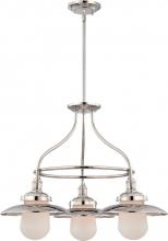 Nuvo 60/5423 - 3-Light Dinette Light Fixture in Polished Nickel with Etched Opal Glass