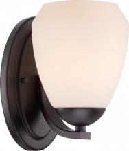 Nuvo 60/5461 - 1-Light Vanity Light Fixture in Textured Black Finish with Etched Opal Glass