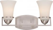 Nuvo 60/5482 - 2-Light Vanity Light Fixture in Brushed Nickel Finish with Satin White Glass