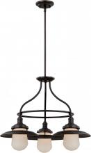 Nuvo 60/5523 - 3-Light Dinette Light Fixture in Aged Bronze Finish with Etched Opal Glass