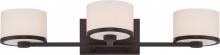 Nuvo 60/5573 - Celine - 3 Light Vanity with Satin White Glass - Venetian Bronze Finish