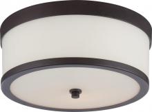 Nuvo 60/5576 - Celine - 2 Light Flush with Satin White Glass - Venetian Bronze Finish