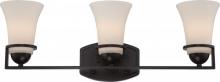 Nuvo 60/5583 - 3-Light Vanity Light Fixture in Sudbury Bronze Finish with Satin White Glass