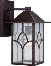 Nuvo 60/5642 - Stanton - 1 Light - 8" Wall Lantern with Clear Seed Glass - Claret Bronze Finish Finish