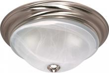 Nuvo 60/588 - 3-Light Large Dome Flush Mount Ceiling Light Fixture in Brushed Nickel Finish with Alabaster Glass