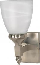 Nuvo 60/591 - 1-Light Vanity Fixture in Brushed Nickel Finish with Alabaster Glass