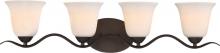 Nuvo 60/5973 - Dillard 4 Light Vanity - Forest Bronze with White Glass