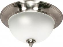 Nuvo 60/618 - 2-Light Medium Dome Flush Ceiling Light Fixture in Smoked Nickel Finish with Satin Frosted Glass