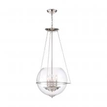 Nuvo 60/6953 - Odyssey - 4 Light Pendant - with Clear Glass - Polished Nickel Finish