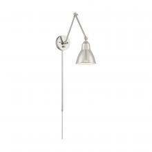  60/7365 - Fulton Swing Arm Lamp; Polished Nickel with Switch