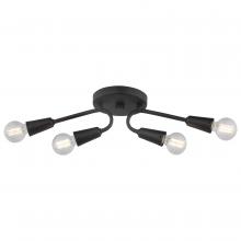 Nuvo 60/7832 - Isle; 4 Light Semi Flush Mount; Candelabra Base; 60 Watt; Matte Black Finish