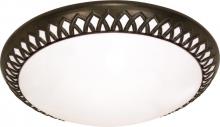 Nuvo 60/924 - Rustica - 2 Light CFL - 14" - Flush Mount - (2) 18w GU24 / Lamps Included