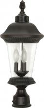 Nuvo 60/970 - Clarion - 3 Light - 22" - Post Lantern - w/ Clear Seed Glass