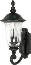 Nuvo 60/976 - Parisian - 2 Light - 22" - Wall Lantern - Arm Up with Fluted Seed Glass