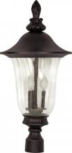 Nuvo 60/984 - Parisian - 3 Light - 27" - Post Lantern - with Fluted Seed Glass