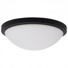 Nuvo 62/1942 - Button; 11 Inch LED Flush Mount Fixture; Matte Black Finish; CCT Selectable; 120 Volts