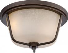 Nuvo 62/683 - Tolland - LED Outdoor Flush Fixture with Champagne Linen Glass