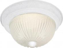 Nuvo SF76/190 - 3 Light - 15" - Flush Mount - Ribbed Ice Glass