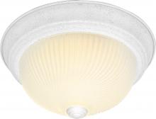 Nuvo SF76/196 - 2 Light - 11" - Flush Mount - Frosted Ribbed Swirl Glass