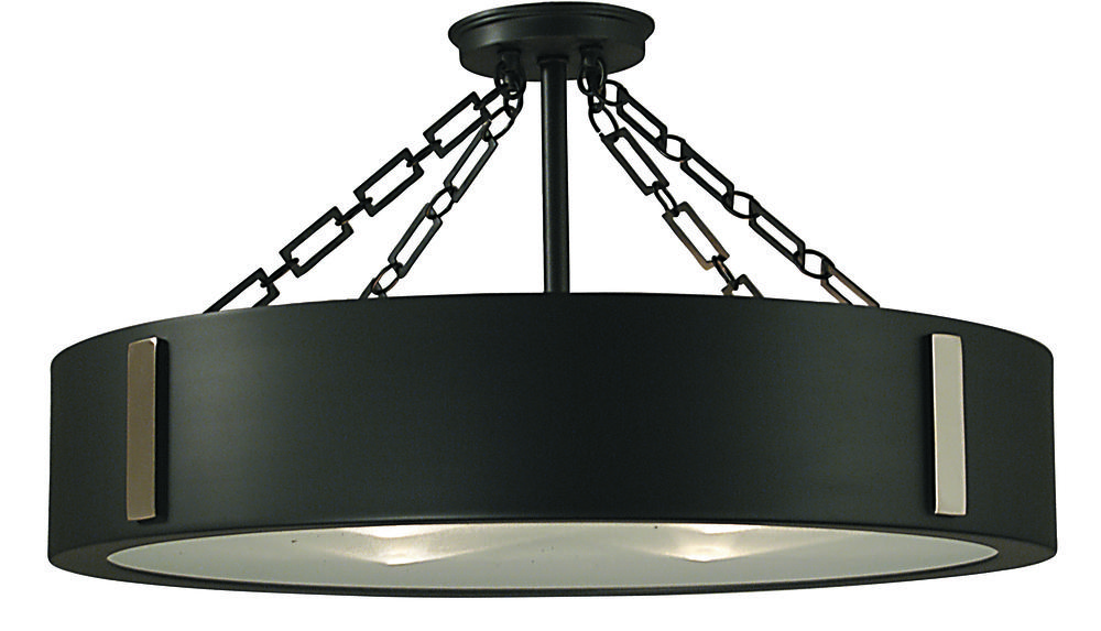 4-Light Harvest Bronze/Polished Brass Oracle Flush / Semi-Flush Mount