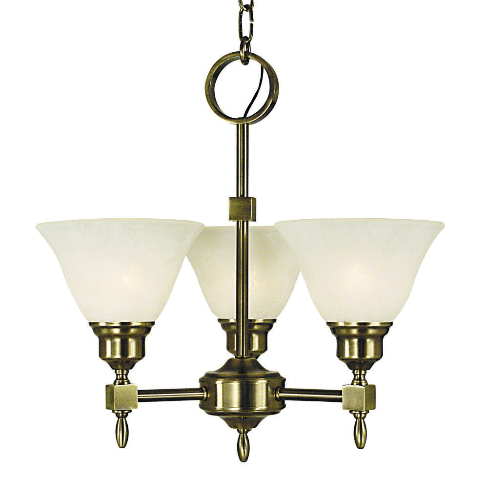 3-Light Polished Brass Taylor Mini Chandelier