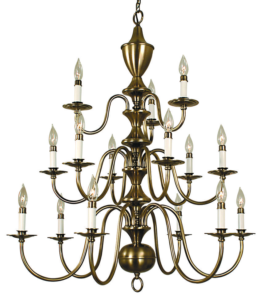 15-Light Matte Black Jamestown Foyer Chandelier