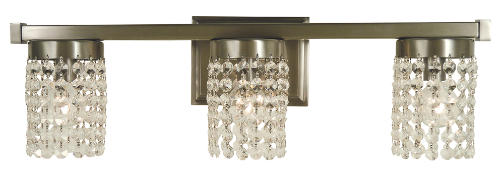 3-Light Brushed Nickel Gemini Sconce