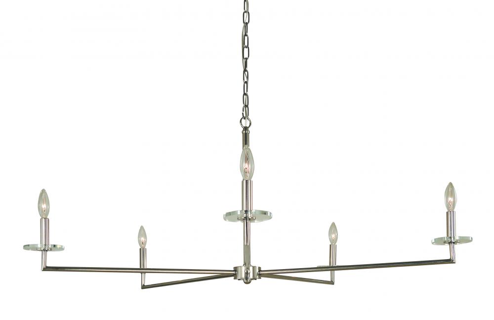 5-Light Polished Nickel Muse Chandelier